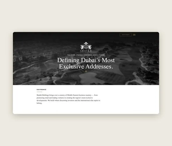 Shaikh Holdings website designed by Codeeo